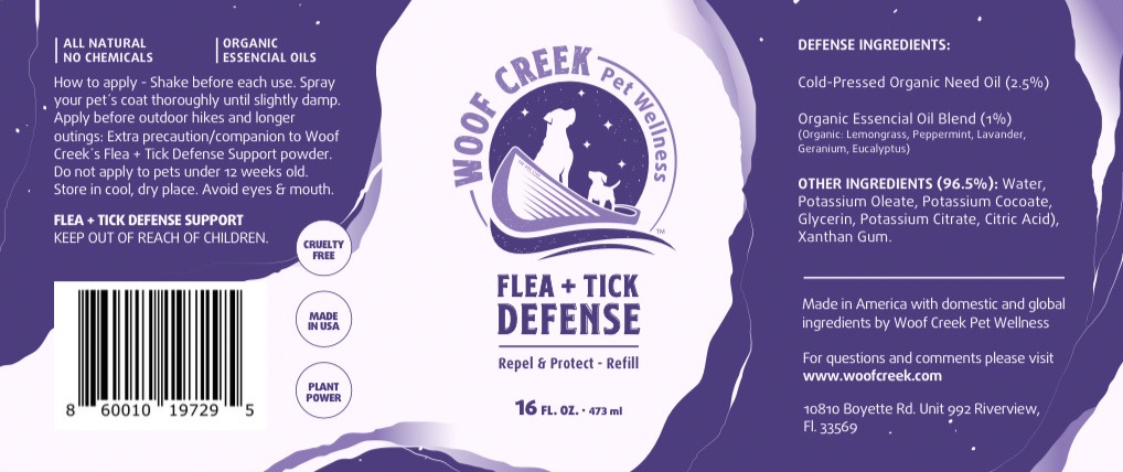 Large Refill of Flea + Tick Defense Repellant for Dogs + Cats | 16FLOZ